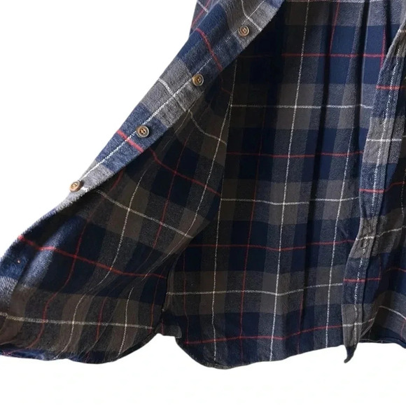 Jachs New York Flannel shirt ,men XXL, Blue ,large checkered, warm, button front - Picture 11 of 16